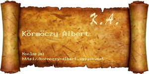 Körmöczy Albert névjegykártya